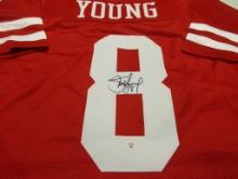 Steve Young of the San Francisco 49ers signed autographed football jersey PAAS COA 983
