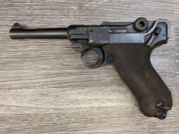 1918 DWM LUGER SEMI-AUTO PISTOL 9MM W/ PERIOD HOLSTER