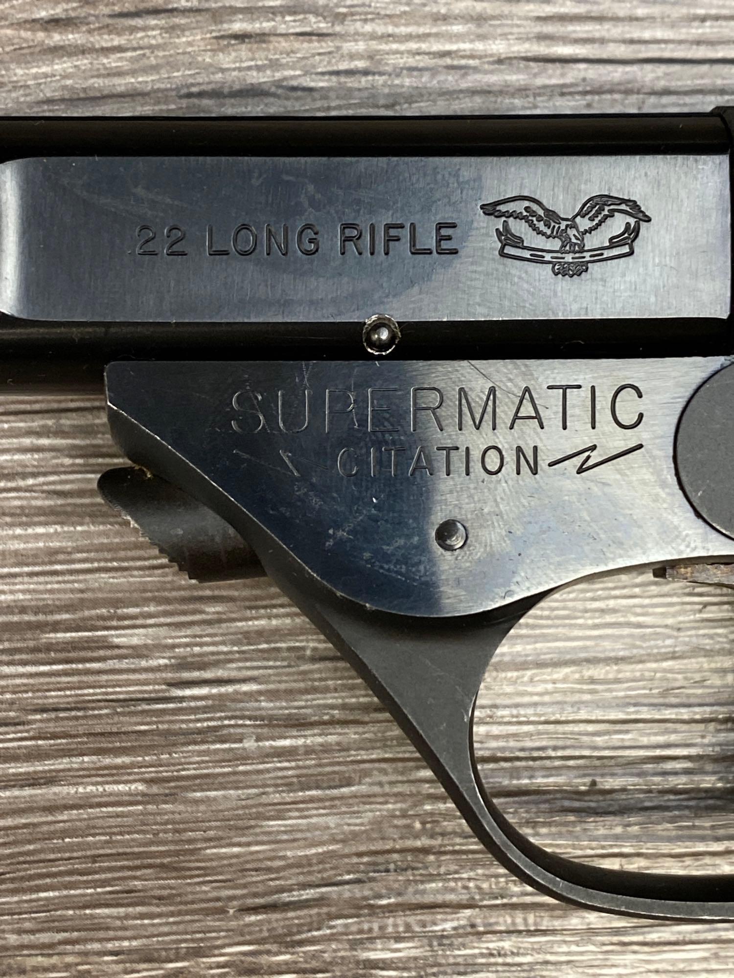 HIGH STANDARD SUPERMATIC CITATION .22 LR SEMI AUTO TARGET PISTOL