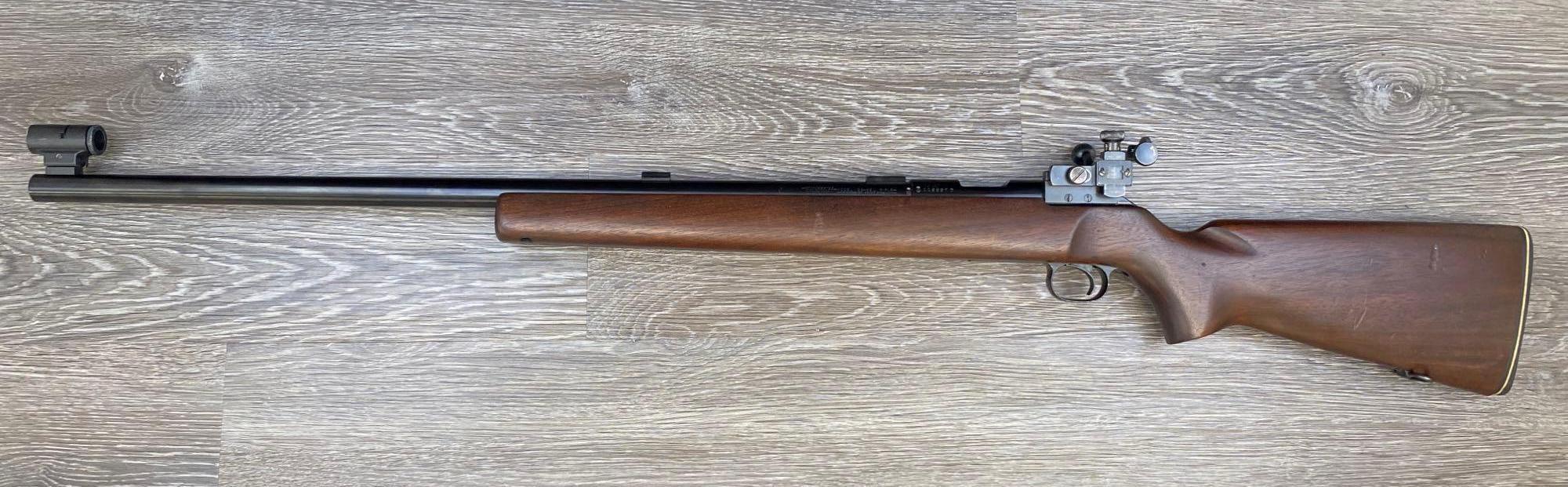 RARE WINCHESTER MODEL 52D SINGLE SHOT BOLT-ACTION TARGET RIFLE, .22LR CALIBER, TARGET SIGHTS.