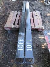 2024 10' FORKLIFT FORK EXTENSIONS (UNUSED)