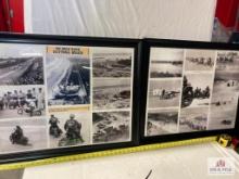 Vintage framed Daytona Beach 200 mile race photos