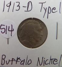 1913-D Buffalo Nickel