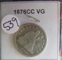 1876- CC Seated Liberty Quarter