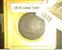 1814 U.S. Large Cent in a Snaptight case.