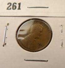 1914 S Semi-keydate Lincoln Cent, Very Good.