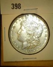 1889 P Morgan Silver Dollar, AU.