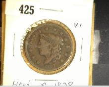 1837 U.S. Large Cent, VF. Head of 1838.