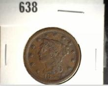 1854 U.S. Large Cent, Very Fine.