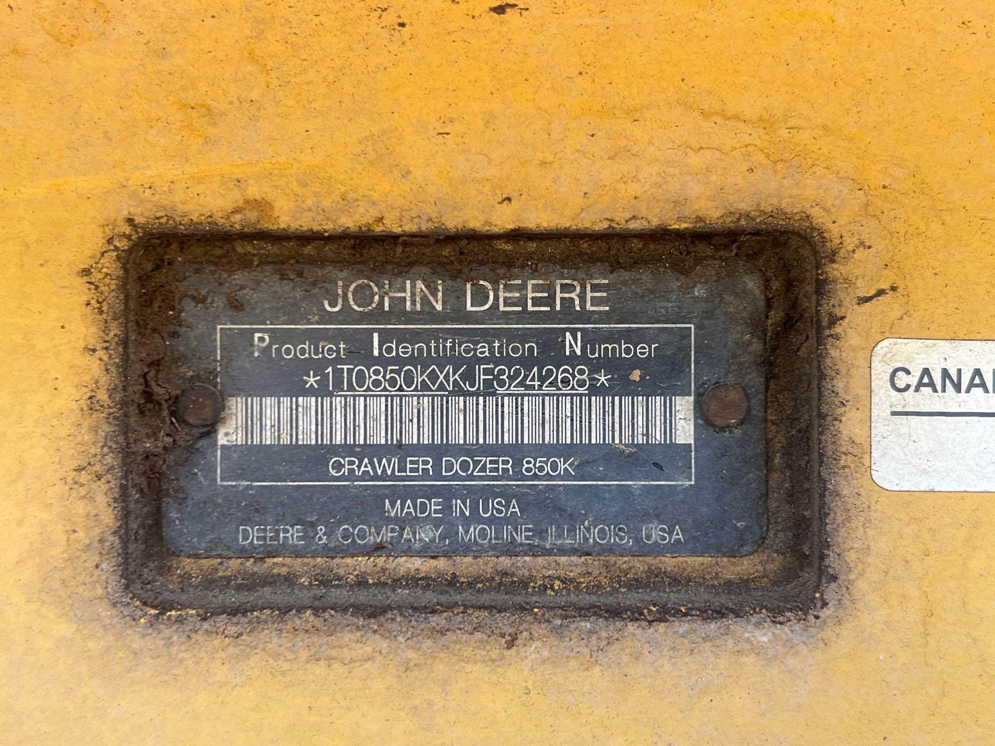 2018 JOHN DEERE 850K LGP CRAWLER DOZER