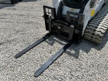 48" Pallet Forks with Walk Through Backing Plate