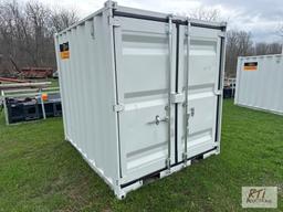 6.5 x 8 container with side door, end door and window