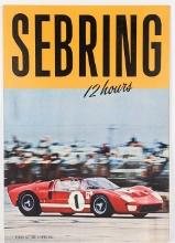 Reproduction1966 Sebring 12 Hours Poster