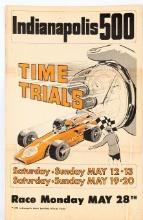 1973 Indianapolis 500 Time Trials Poster