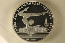 1980 RUSSIA SILVER 5 RUBLES PROOF OLYMPIC COIN