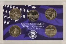 2005 US 50 STATE QUARTERS PROOF SET NO BOX