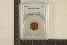 1957-D LINCOLN WHEAT CENT PCGS MS65RD