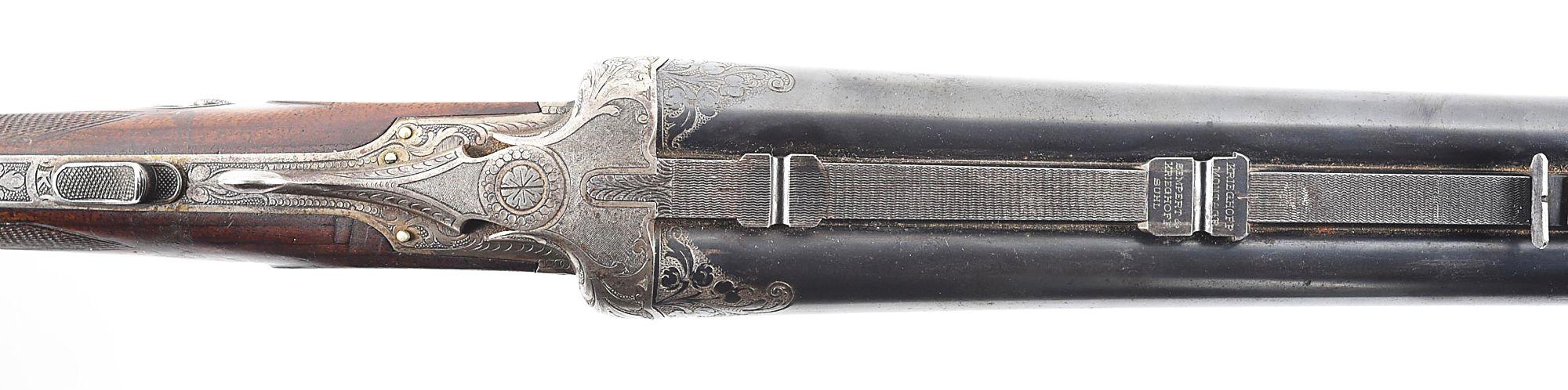 (C) ENGRAVED KRIEGHOFF GERMAN DRILLING WITH SCOPE.