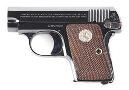 (C) COLT MODEL 1908 VEST POCKET SEMI AUTOMATIC PISTOL.