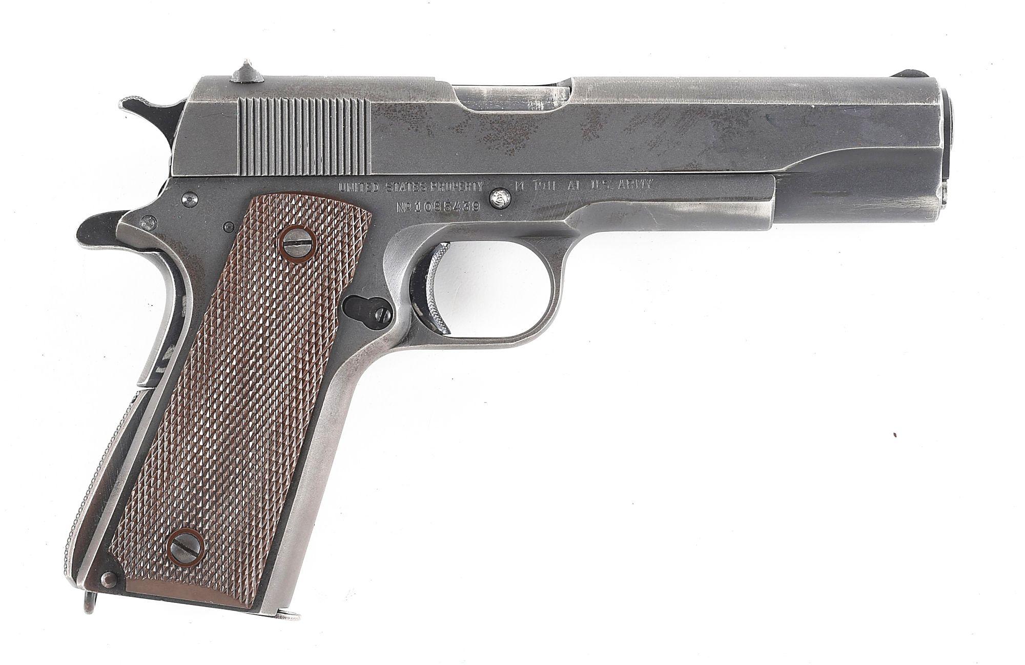 (C) UNION SWITCH AND SIGNAL M1911A1 SEMI-AUTOMATIC PISTOL WITH BOYT HOLSTER.