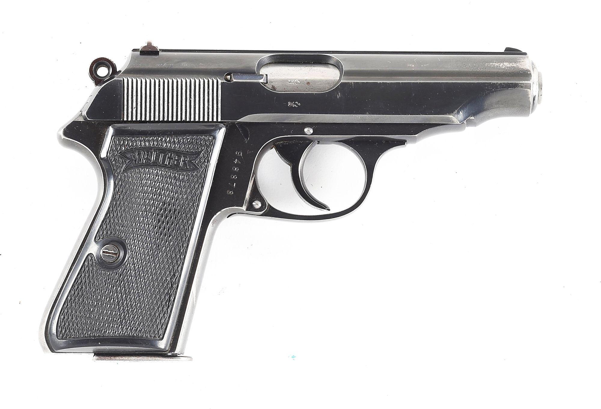 (C) FINE RJ MARKED WALTHER PP SEMI AUTOMATIC PISTOL.