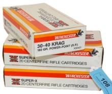 3 BOXES WINCHESTER SUPER X 30-40 KRAG 180 grams