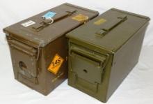 TWO MILITARY AMMO BOXES 7.62 BALL