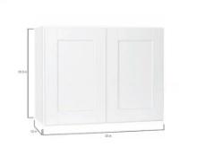 Hampton Bay Shaker assembled wall bridge kitchen cabinet in white