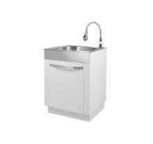 Glacier Bay Stainless Steel Laundry/Utility Sink with Faucet and Cabinet