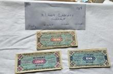 German Military Currency 1944 20 mark & 50 Mark & 100 Mark -39 Bills