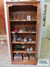 Bookcase, approximately 6 ft tall by 32 in across by 12 in wide