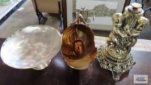 Sugar bowl, candy dish and decorative figurine lamp base