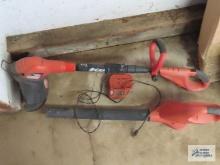 Black & Decker 18 volt blower and weed eater with one battery and one charger