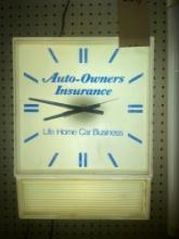Auto-Owners Insurance Light Up Clock