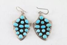 Pair of Turquoise Hopi Earrings