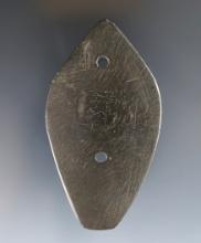 Miniature 3 1/16" Sandal Sole Gorget that is well made and thin. Found in the Midwestern U.S.