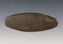 3 1/16" Undrilled Gorget with one tap mark where drilling was to be started. Jefferson Co., Ohio.