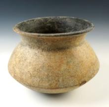 Nicely styled 8" wide by 5 1/4" tall Ban Chaing Pottery Vessel. Recovered in Thailand.