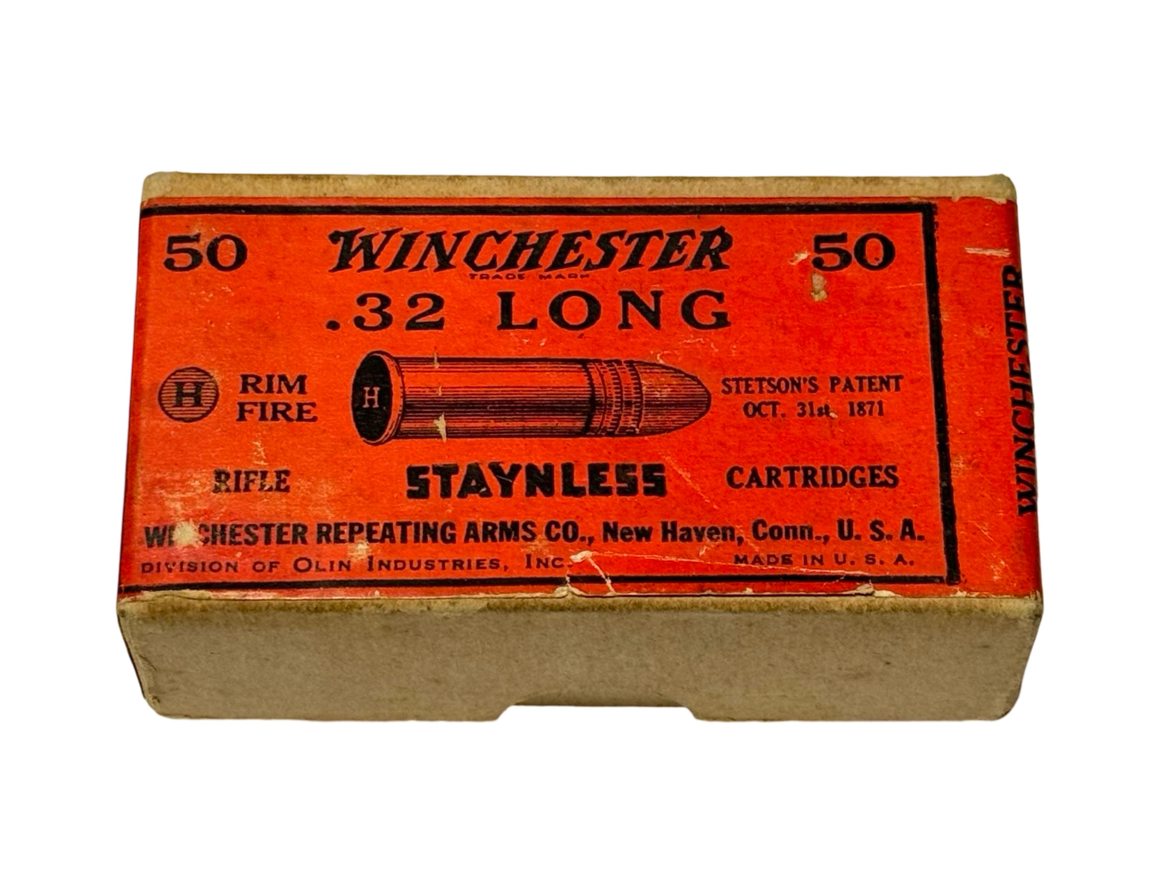 NIB Factory 50rds. of .32 LONG Rimfire Winchester Staynless Ammunition