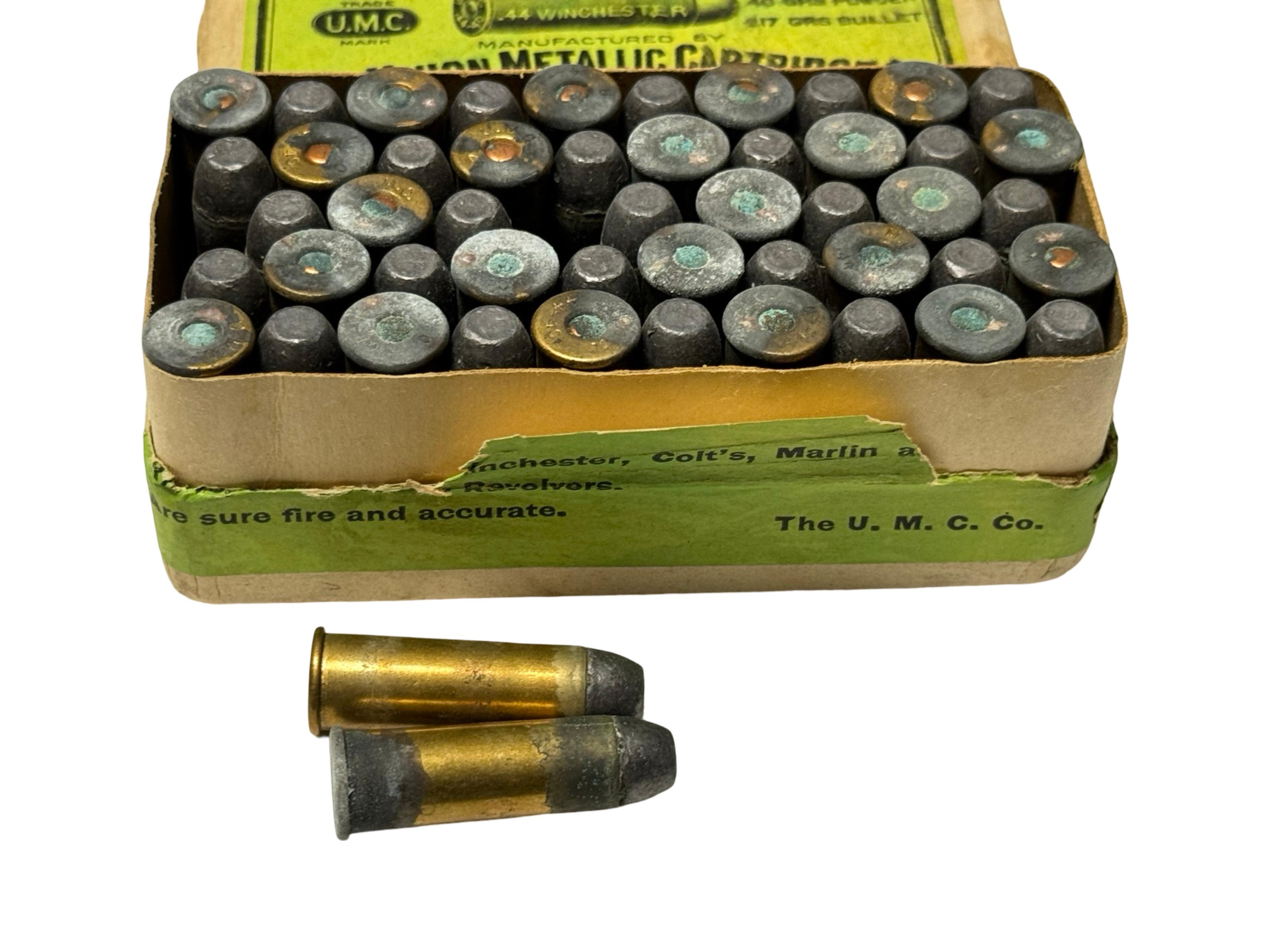 NIB RARE UMC .44-40 WINCHESTER (.44 WCF) 217gr. Antique Collectible 2-Piece Box Ammunition