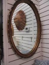 Molded Gilt Oval Mirror