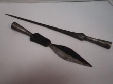 Two Hand Forged Spearheads