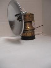 Antique Butterfly Trademark Coal Miner's Helmet Lamp