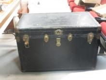 Vintage Travel Trunk with Leather Handles