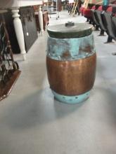 Hammered Copper Lidded Vessel