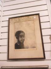 Pencil Signed/Numbered "Poet" Etching by Robert Marx