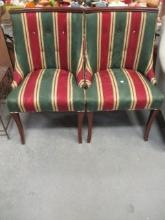 Pair of Tufted Back Upholstered Side Chairs