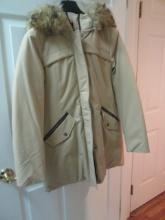 Like New Ladies Orolay Tan Puffer Jacket with Removable Hood