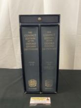 The Compact Edition of the Oxford English Dictionary, 2 volumes w/ Case