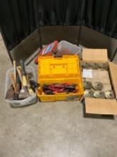 Misc Hand Tool Lot w/ Large amounts of screws & nails - incl. Hammers & Pliers - See pics